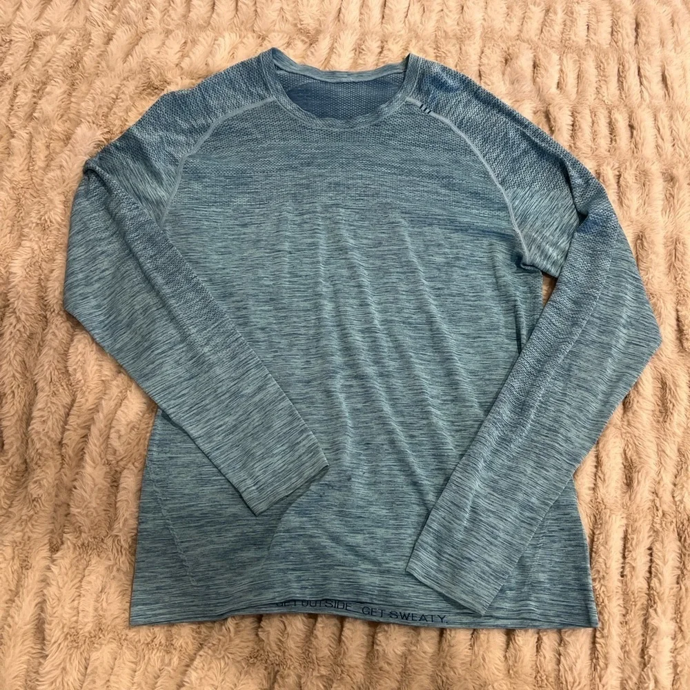 Lululemon Metal Vent Tech Long Sleeve Crew Shirt Blue Men’s Size Large